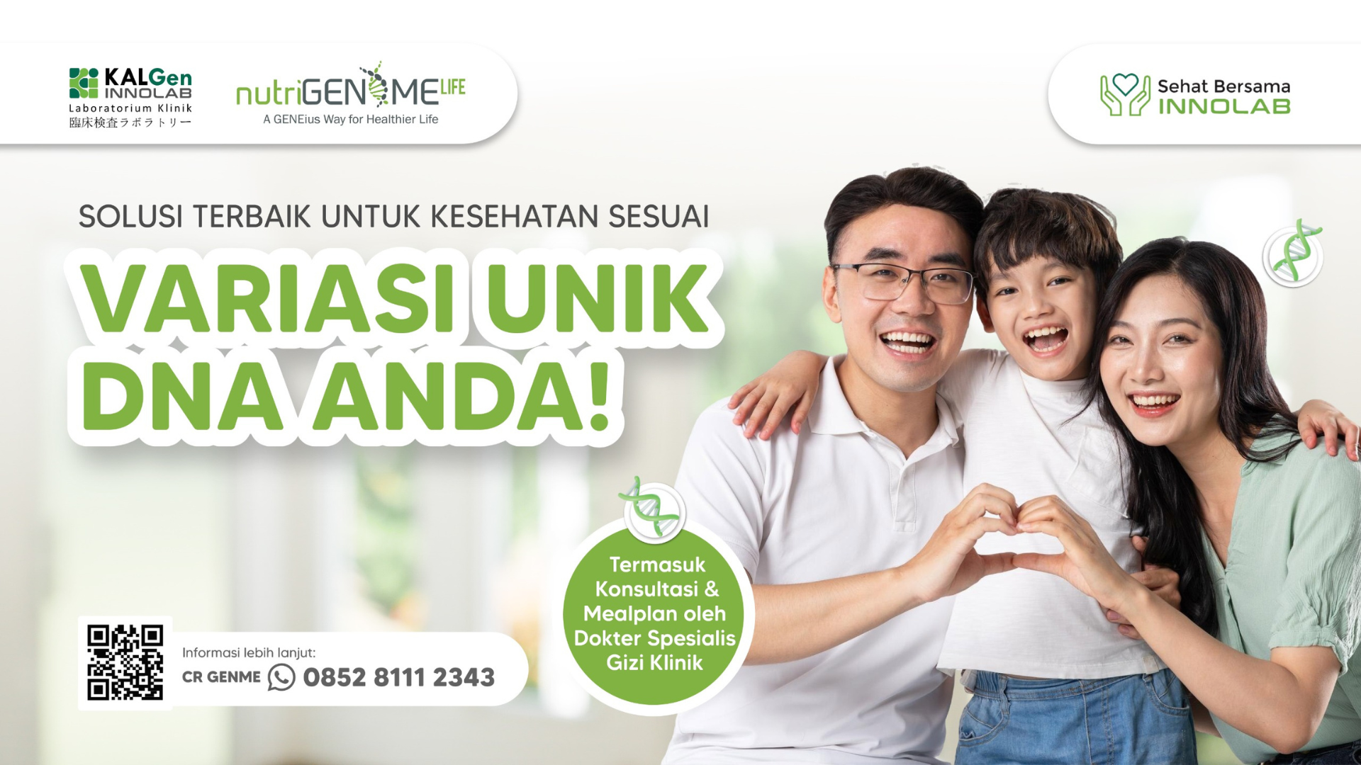  NutriGENME Life: Tes Genetik Personal untuk Kesehatan Optimal & Gaya Hidup Sehat 
